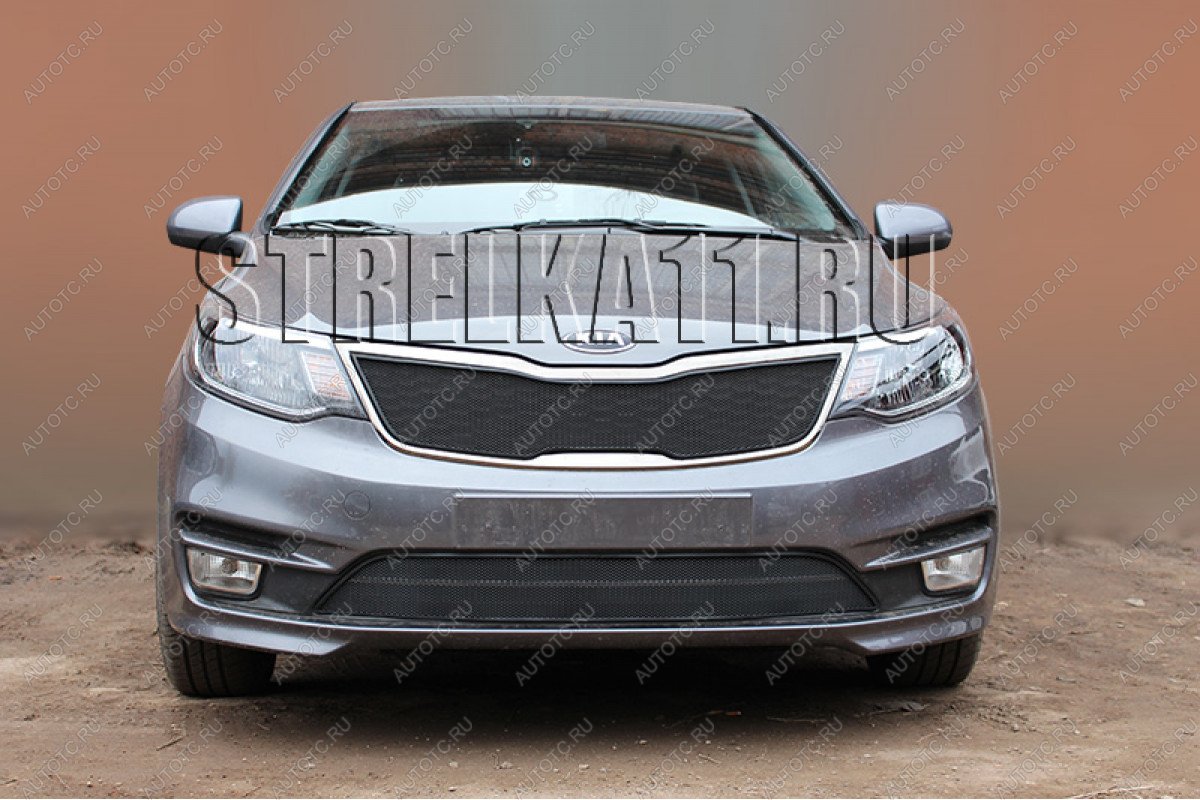 759 р. Зимняя заглушка решетки радиатора (низ) Стрелка11 KIA Ceed 2 JD рестайлинг, хэтчбэк (2015-2018) (черная)  с доставкой в г. Вологда