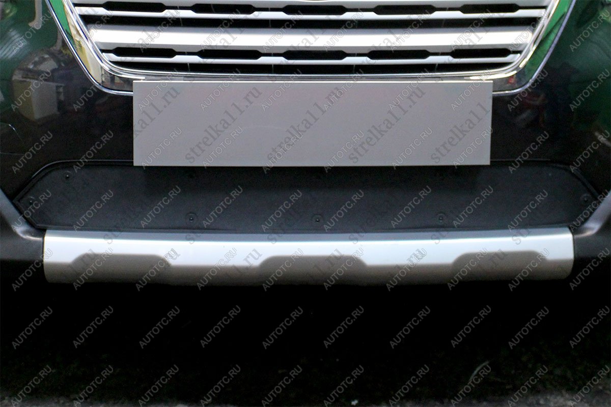 759 р. Зимняя заглушка решетки радиатора Стрелка11  Subaru Outback  BS/B15 (2014-2018) дорестайлинг универсал (черная)  с доставкой в г. Вологда