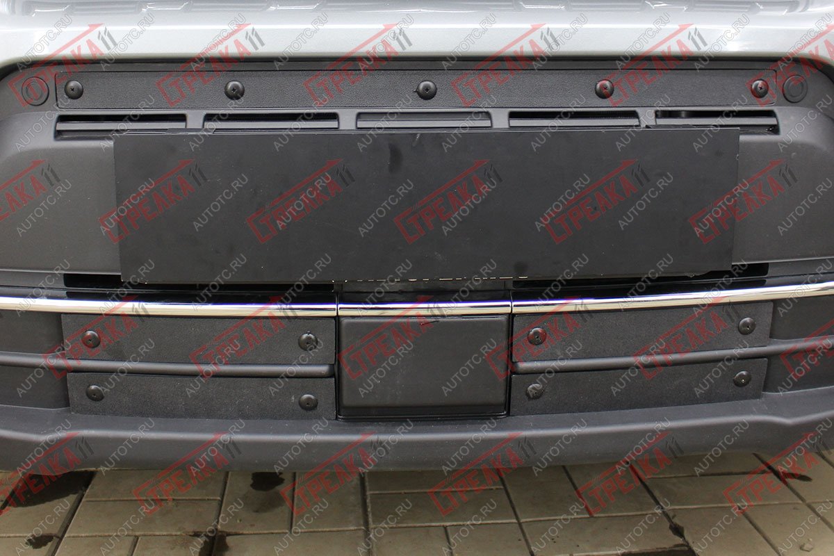 1 099 р. Зимняя заглушка решетки радиатора (низ 4 части) Стрелка11 Suzuki Vitara LY рестайлинг (2018-2025) (черная)  с доставкой в г. Вологда