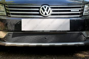 Зимняя заглушка решетки радиатора (AllTrack) Стрелка11 Volkswagen Passat  B7 (2010-2015) седан, универсал (черная)