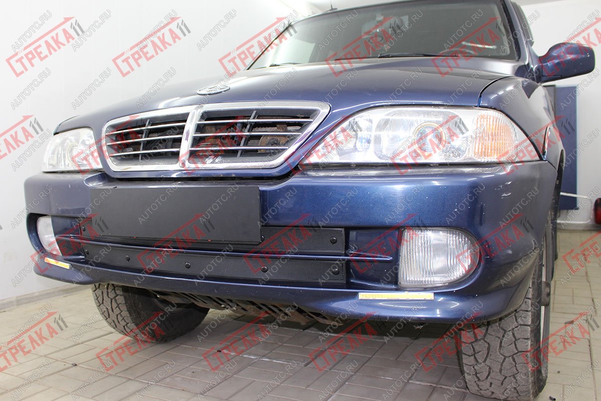 1 099 р. Зимняя заглушка решетки радиатора (низ 2 части) Стрелка11  ТАГАЗ Road Partner (2007-2011) (черная)  с доставкой в г. Вологда