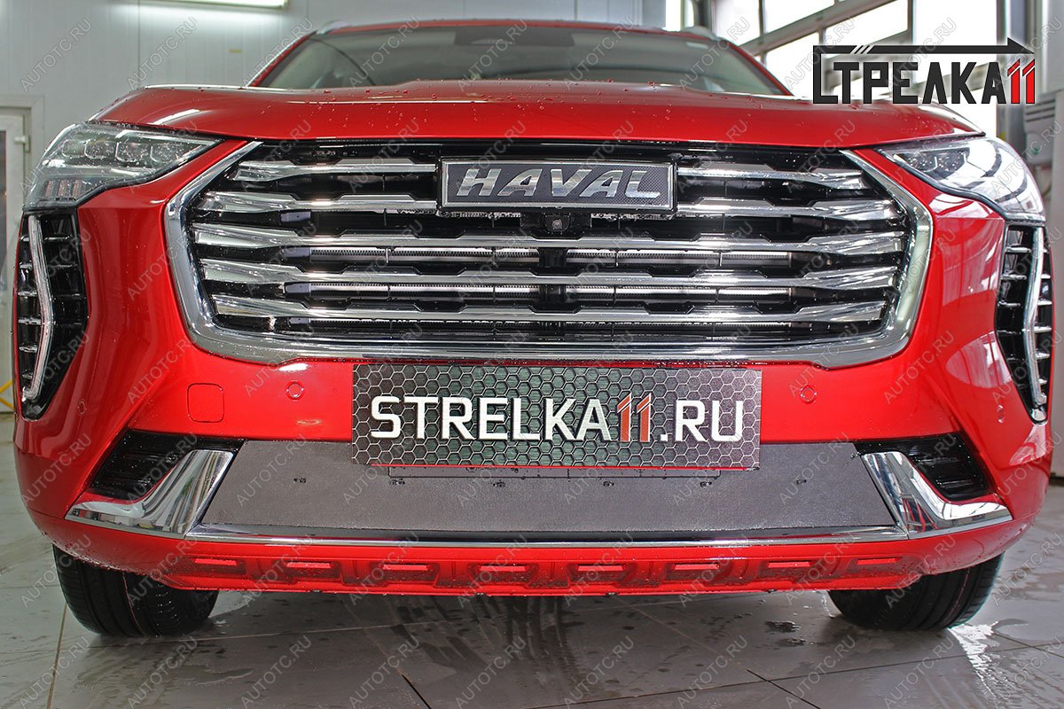 1 599 р. Зимняя защита на стяжке (низ) Стрелка11  Haval Jolion (2020-2024) дорестайлинг (черная)  с доставкой в г. Вологда