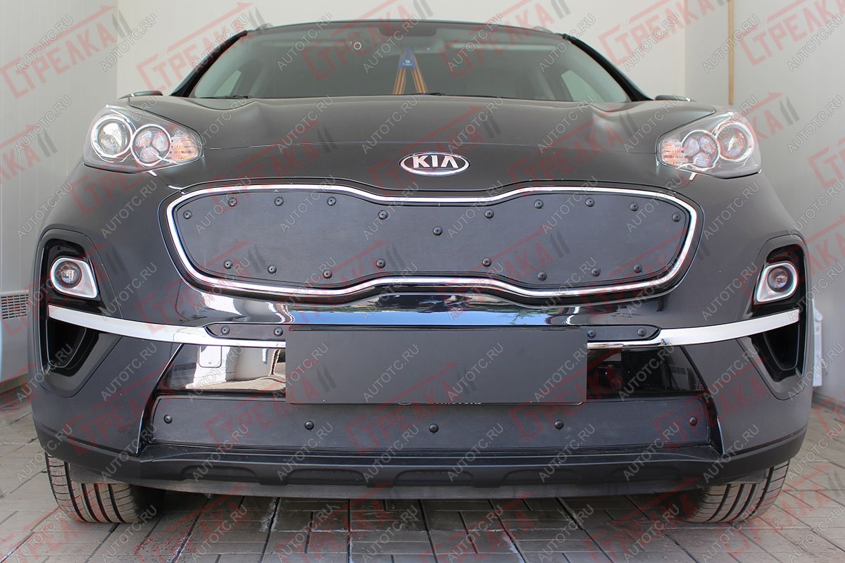 1 999 р. Зимняя защита на стяжке (верх) Стрелка11  KIA Sportage  4 QL (2018-2022) рестайлинг (Black Edition)  с доставкой в г. Вологда