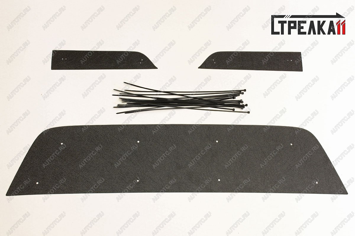1 239 р. Зимняя защита на стяжке (верх) Стрелка11 Renault Duster HS рестайлинг (2015-2021) (черная)  с доставкой в г. Вологда