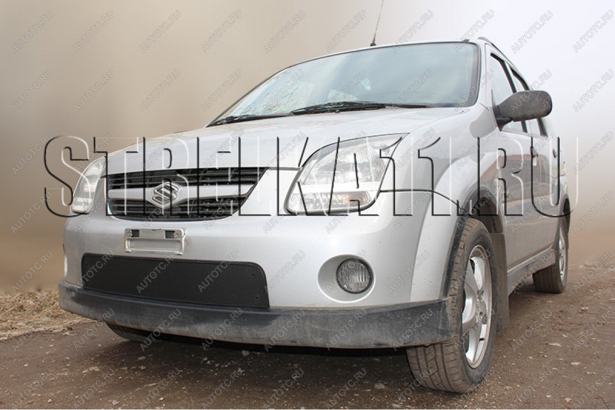 1 199 р. Зимняя защита на стяжке (низ) Стрелка11  Suzuki Ignis (2003-2008) (черная)  с доставкой в г. Вологда