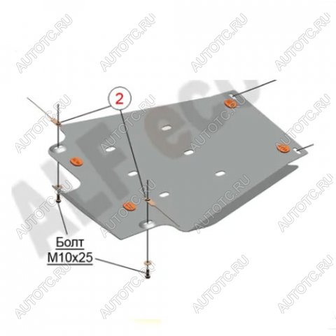20 999 р. Защита топливного бака (V-5,7) ALFECO  Toyota Tundra  XK50 (2013-2022) 2-ой рестайлинг (алюминий 4 мм)  с доставкой в г. Вологда