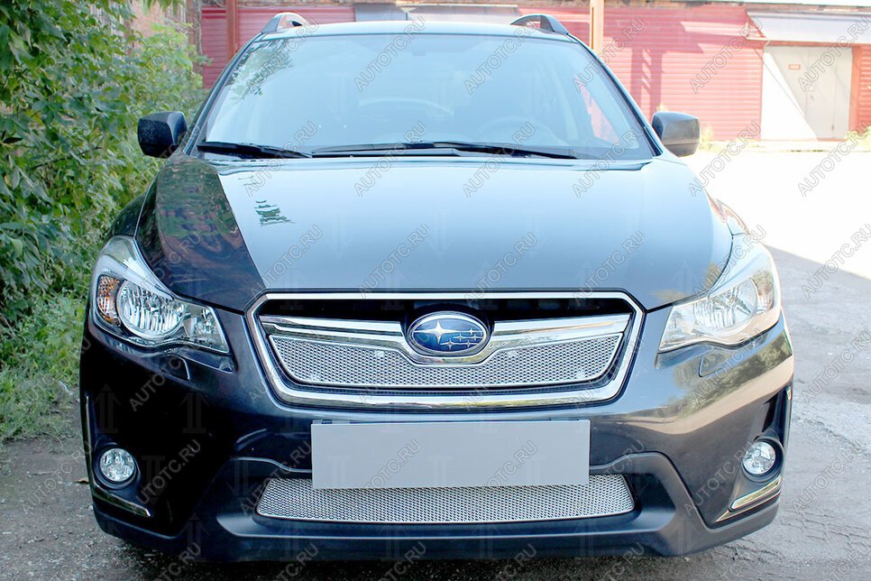 4 199 р. Защита радиатора (низ) Стрелка11 PREMIUM Subaru XV GT/G24 дорестайлинг (2017-2021) (хром)  с доставкой в г. Вологда