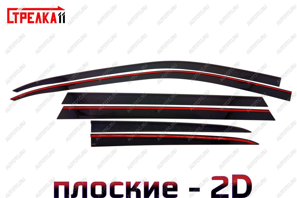 4 699 р. Дефлекторы окон 2D Стрелка11 Mercedes-Benz CL class C216 рестайлинг (2010-2014) (черные)  с доставкой в г. Вологда