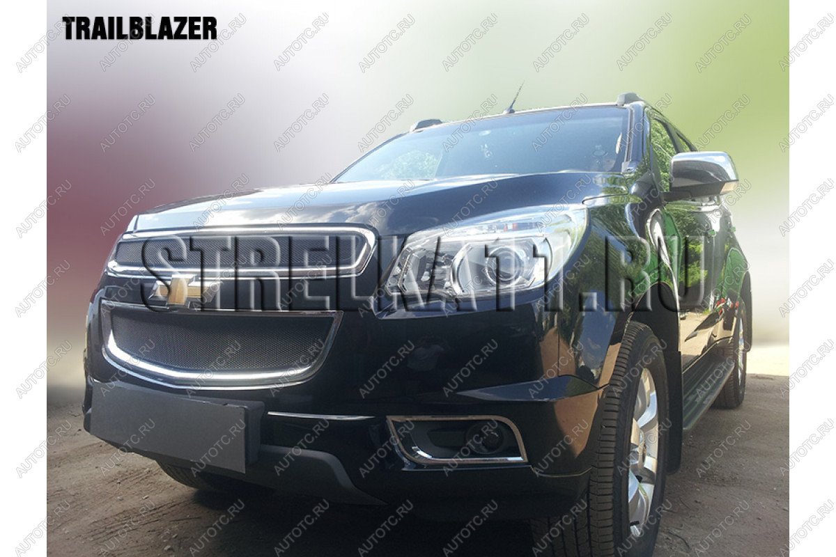 1 209 р. Защита радиатора (низ) Стрелка11 Стандарт Chevrolet Trailblazer GM800 дорестайлинг (2012-2016) (хром)  с доставкой в г. Вологда