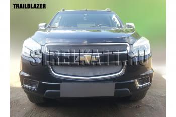 1 209 р. Защита радиатора (низ) Стрелка11 Стандарт Chevrolet Trailblazer GM800 дорестайлинг (2012-2016) (хром)  с доставкой в г. Вологда. Увеличить фотографию 2