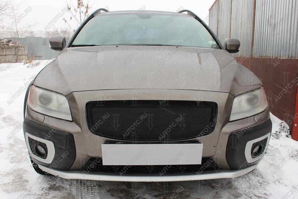 5 899 р. Защита радиатора (низ) (устанавливается вместо штатной) Стрелка11 PREMIUM Volvo XC70 дорестайлинг (2007-2013) (хром)  с доставкой в г. Вологда