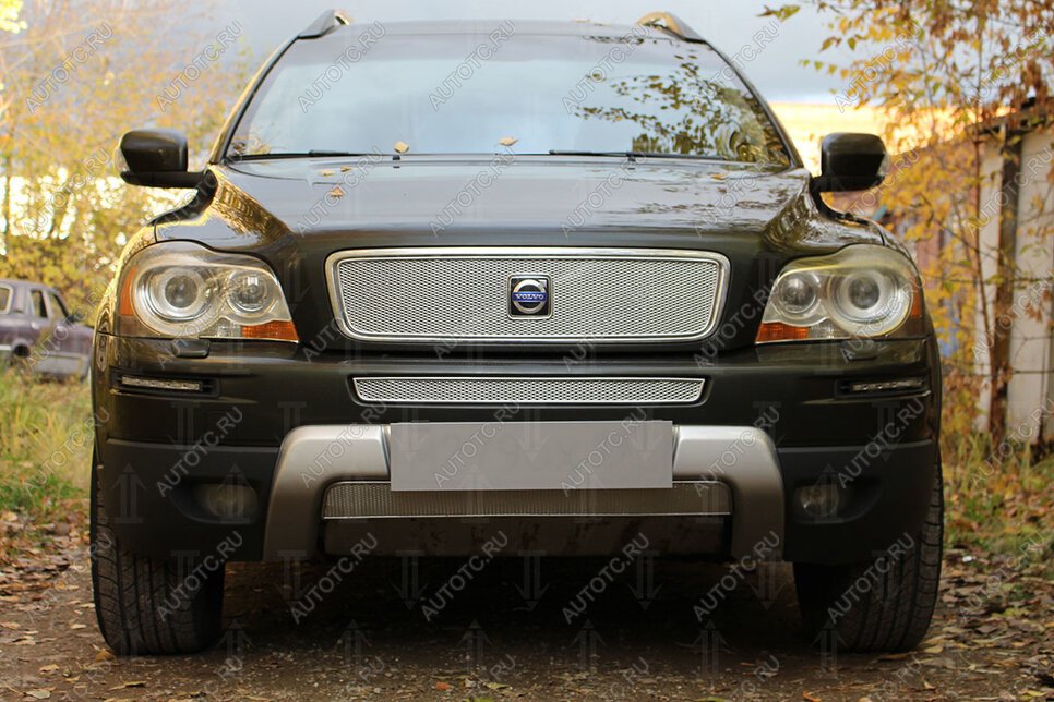 3 599 р. Защита радиатора (середина) Стрелка11 PREMIUM Volvo XC90 C 1-ый рестайлинг (2006-2009) (хром)  с доставкой в г. Вологда