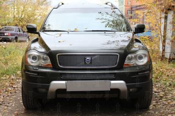 3 599 р. Защита радиатора (середина) Стрелка11 PREMIUM Volvo XC90 C 1-ый рестайлинг (2006-2009) (хром)  с доставкой в г. Вологда. Увеличить фотографию 3