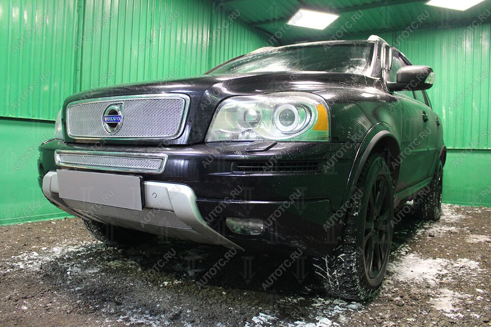 3 599 р. Защита радиатора (середина) Стрелка11 PREMIUM Volvo XC90 C 1-ый рестайлинг (2006-2009) (хром)  с доставкой в г. Вологда