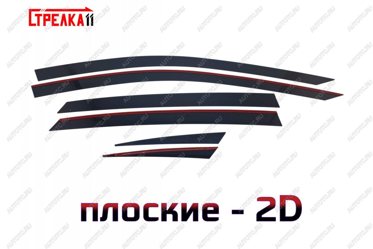 4 699 р. Дефлекторы окон 2D Стрелка11  Voyah Passion (2023-2025) (черные)  с доставкой в г. Вологда