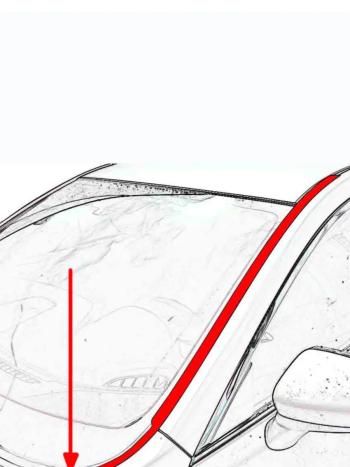 2 899 р. Водосток лобового стекла Премиум Стрелка 11  Tesla Model Y (2019-2025)  с доставкой в г. Вологда. Увеличить фотографию 2