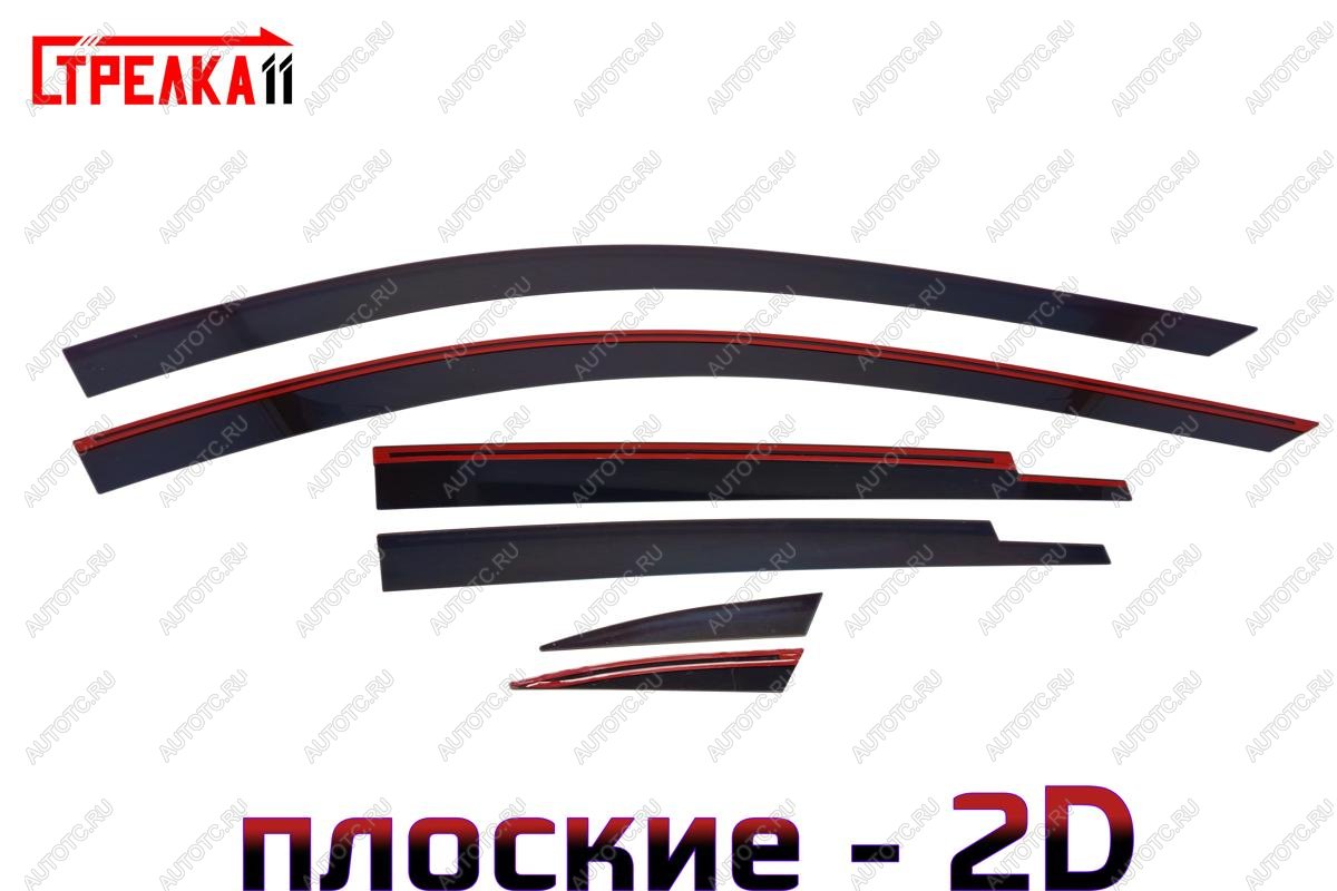 4 699 р. Дефлекторы окон 2D с шильдиком Стрелка11 Mazda CX-5 KE дорестайлинг (2011-2014) (черные)  с доставкой в г. Вологда