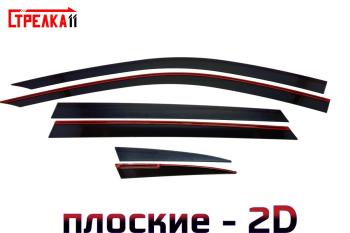 4 749 р. Дефлекторы окон 2D Стрелка11  Geely Coolray  SX11 (2018-2023) дорестайлинг (черные)  с доставкой в г. Вологда. Увеличить фотографию 2
