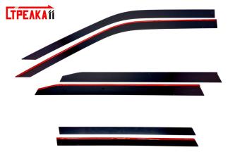 Дефлекторы окон 2D Стрелка11 Haval H3 (2024-2025) (черные)