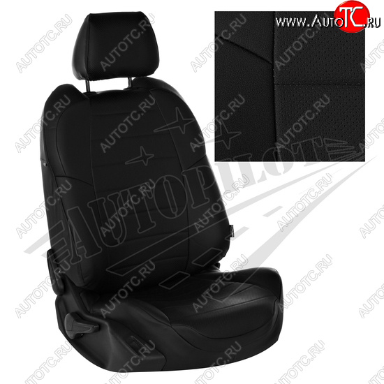 8 249 р. Чехлы сидений AUTOPILOT Экокожа (задние спинка и сиденье 40/60) Chevrolet Spark M300 дорестайлинг (2010-2015) (Черный + Черный)  с доставкой в г. Вологда