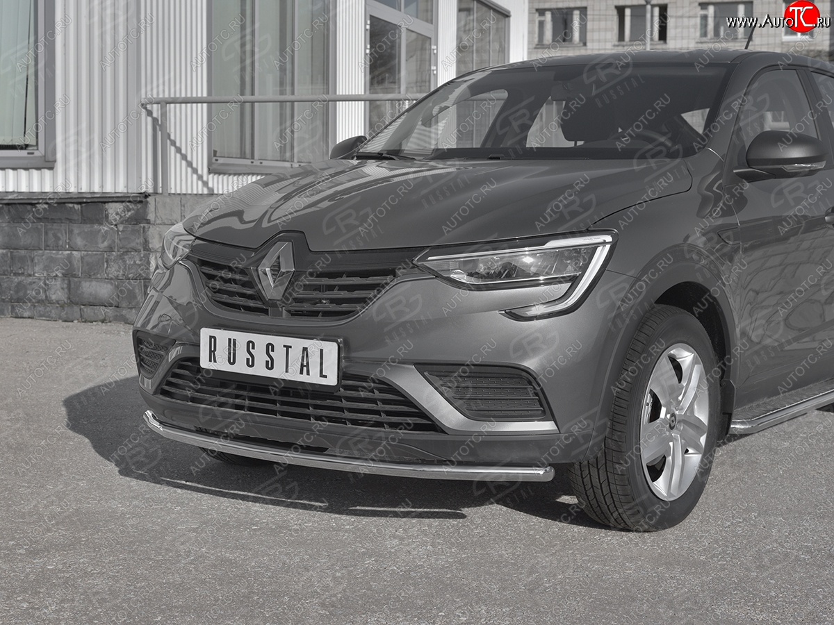 13 199 р. Защита переднего бампера (Ø42 мм, нержавейка) SLITKOFF Renault Arkana (2019-2025)  с доставкой в г. Вологда