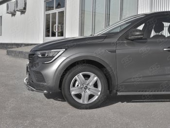 16 999 р. Защита переднего бампера (2 трубы Ø42 мм, нержавейка) SLITKOFF Renault Arkana (2019-2025)  с доставкой в г. Вологда. Увеличить фотографию 3