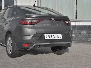 13 899 р. Защита заднего бампера (Ø42 мм, нержавейка) SLITKOFF Renault Arkana (2019-2025)  с доставкой в г. Вологда. Увеличить фотографию 3