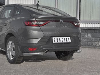 13 099 р. Защита заднего бампера (Ø63 мм уголки, нержавейка) SLITKOFF Renault Arkana (2019-2025)  с доставкой в г. Вологда. Увеличить фотографию 2