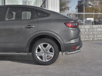 13 099 р. Защита заднего бампера (Ø63 мм уголки, нержавейка) SLITKOFF Renault Arkana (2019-2025)  с доставкой в г. Вологда. Увеличить фотографию 3