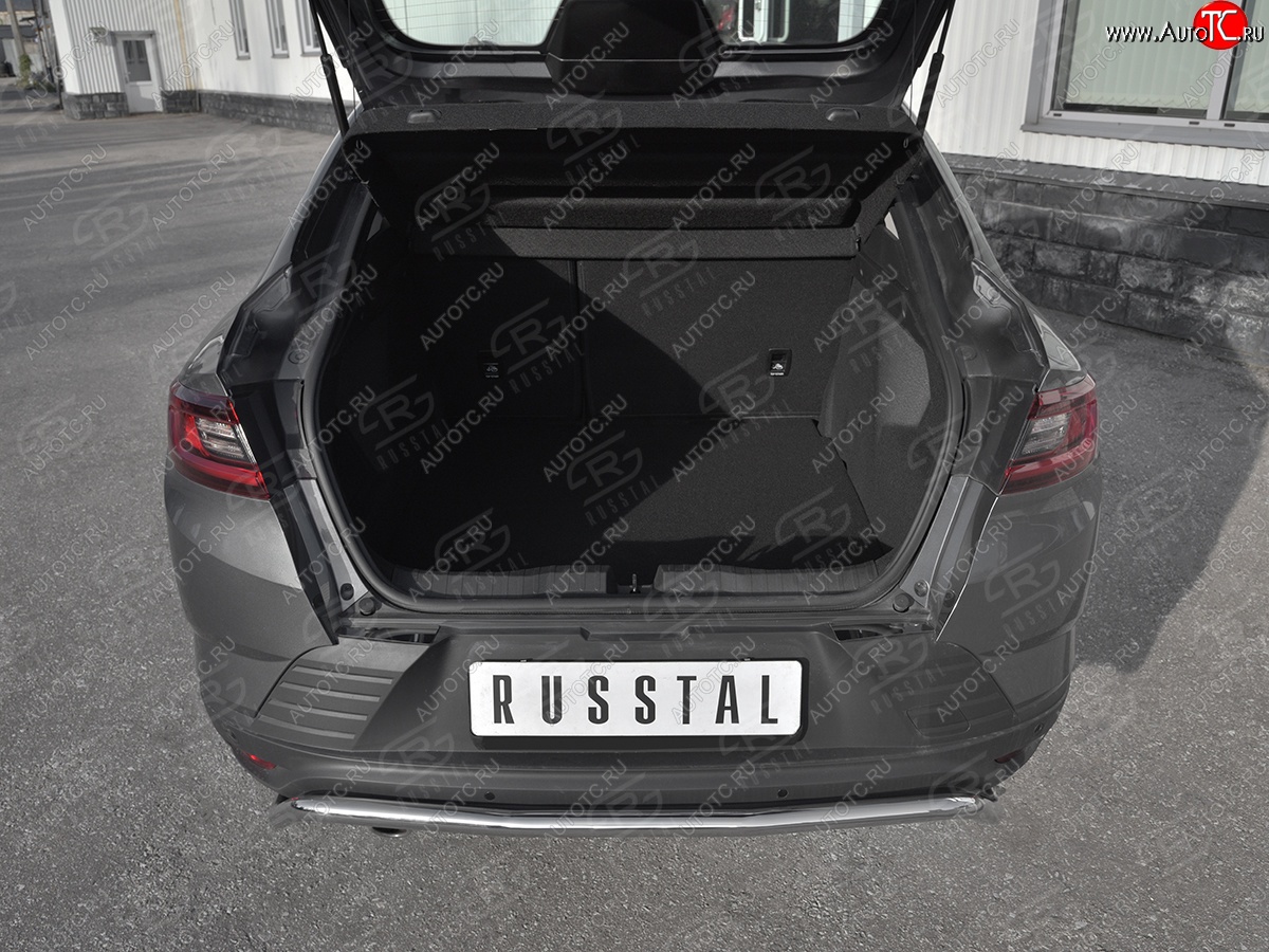 919 р. Защитные накладки заднего бампера Russtal Renault Arkana (2019-2025) (Нержавейка полированная)  с доставкой в г. Вологда
