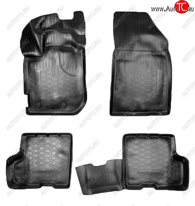 2 299 р. Коврики салонные Noplast (3D, без ящика под сидением) Renault Duster HM рестайлинг (2021-2024) (Черные)  с доставкой в г. Вологда