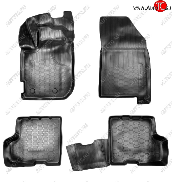 2 299 р. Коврики салонные Noplast (3D, с ящиком под сидением) Renault Duster HM рестайлинг (2021-2024) (Черные)  с доставкой в г. Вологда