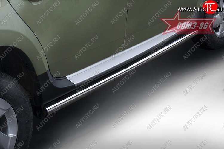 17 549 р. Защита порогов Souz-96 (d60) Renault Duster HS рестайлинг (2015-2021)  с доставкой в г. Вологда
