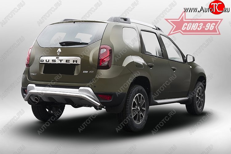 10 079 р. Защита заднего бампера Souz-96 (d60) Renault Duster HS рестайлинг (2015-2021)  с доставкой в г. Вологда