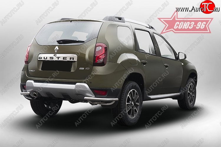 8 189 р. Угловая защита заднего бампера диаметром трубы 42 мм SOUZ-96 Renault Duster HS рестайлинг (2015-2021)  с доставкой в г. Вологда