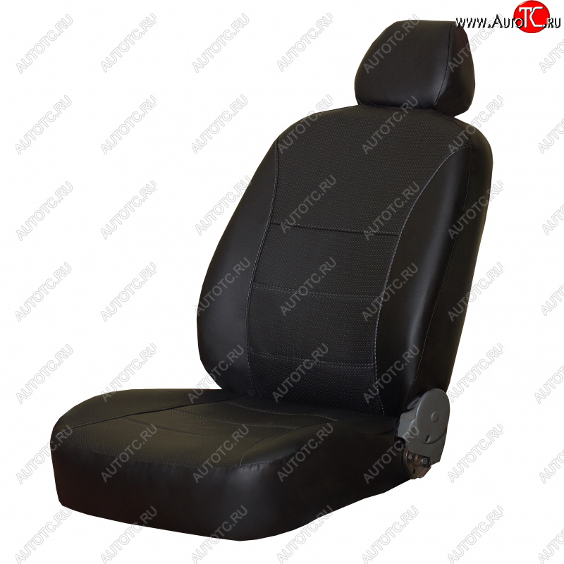 5 699 р. Чехлы на сиденья (экокожа, 60/40, Airbag, №2) ПЕТРОВ Орегон Renault Duster HS рестайлинг (2015-2021) (черный)  с доставкой в г. Вологда