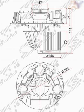 Мотор отопителя салона (W/O A/C) SAT Renault Duster HS рестайлинг (2015-2021)