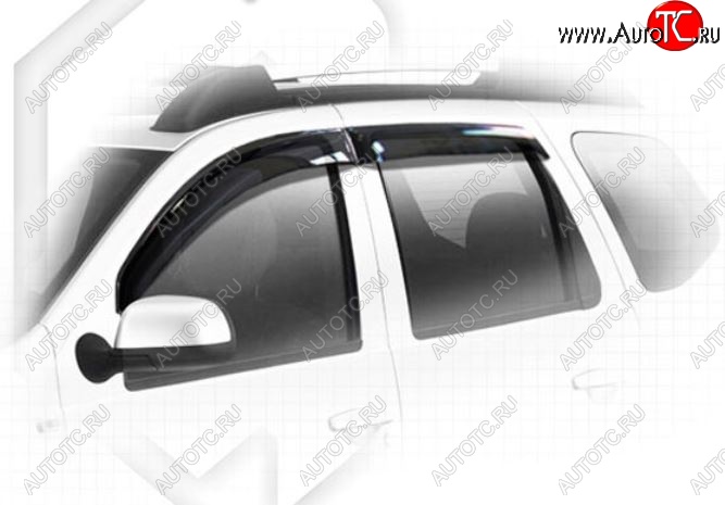 2 199 р. Дефлектора окон CA-Plastiс Renault Duster HS дорестайлинг (2010-2015) (Classic полупрозрачный, Без хром.молдинга)  с доставкой в г. Вологда