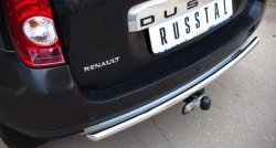 6 399 р. Одинарная защита заднего бампера из трубы диаметром 42 мм (4x4) SLITKOFF Renault Duster HS дорестайлинг (2010-2015)  с доставкой в г. Вологда. Увеличить фотографию 2