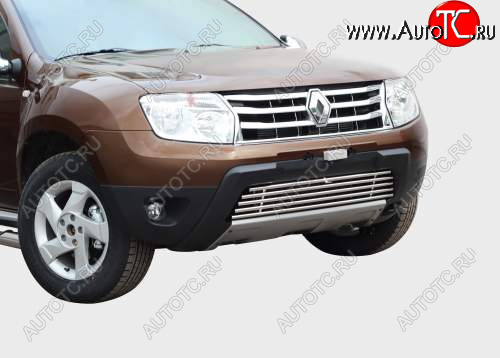 1 439 р. Декоративный элемент воздухозаборника Souz96 Renault Duster HS дорестайлинг (2010-2015) (хром загл. d16)  с доставкой в г. Вологда