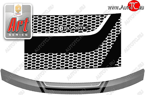 2 159 р. Дефлектор капота CA-Plastiс  Renault Duster  HS (2010-2015) дорестайлинг (Серия Art черная)  с доставкой в г. Вологда