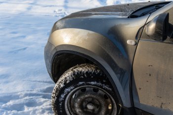 4 099 р. Защитные накладки на арки ArtForm Renault Duster HS дорестайлинг (2010-2015) (Поверхность: шагрень)  с доставкой в г. Вологда. Увеличить фотографию 4