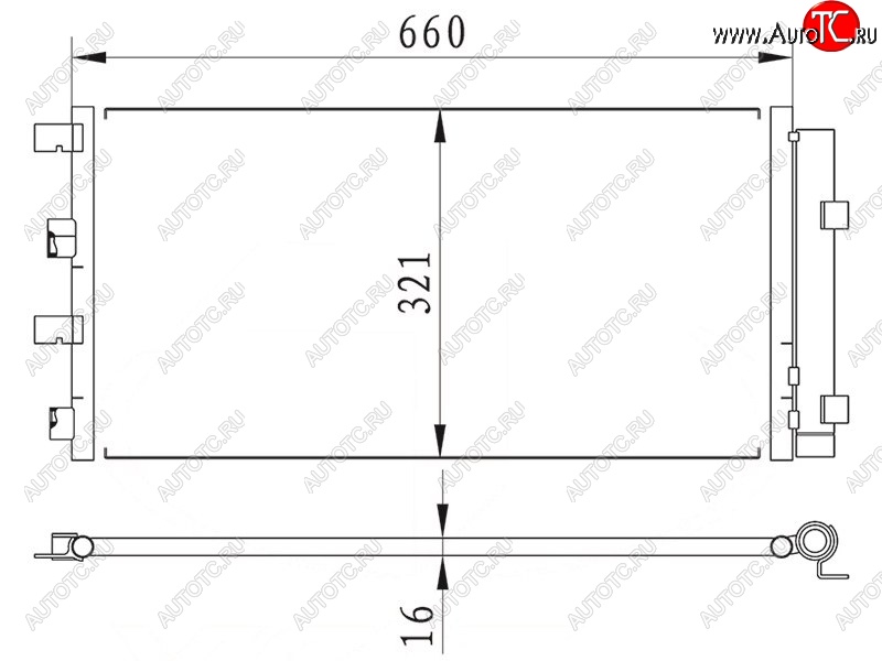 4 299 р. Радиатор кондиционера SAT Renault Duster HS дорестайлинг (2010-2015)  с доставкой в г. Вологда