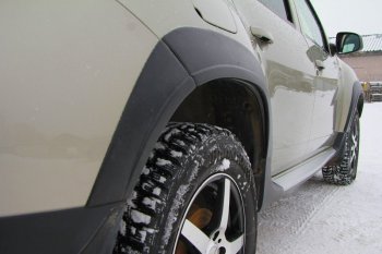 7 649 р. Накладки на колесные арки Артформ Renault Duster HS дорестайлинг (2010-2015)  с доставкой в г. Вологда. Увеличить фотографию 2