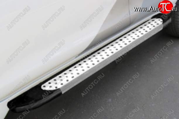 13 499 р. Порожки для ног Arbori Standart Silver Renault Duster HS дорестайлинг (2010-2015)  с доставкой в г. Вологда