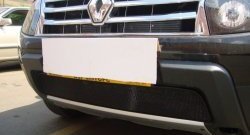 1 469 р. Сетка на бампер Russtal (хром) Renault Duster HS дорестайлинг (2010-2015)  с доставкой в г. Вологда. Увеличить фотографию 2