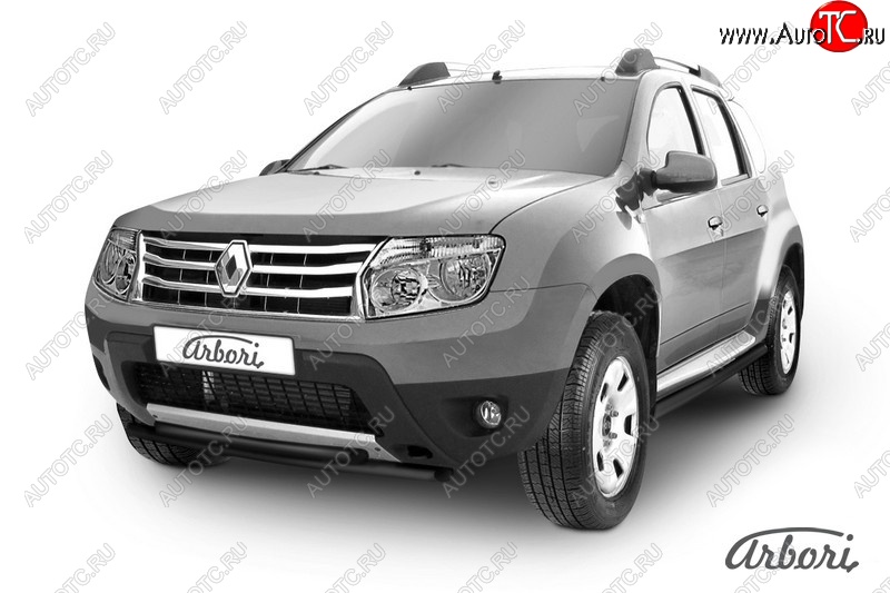 5 489 р. Защита переднего бампера Arbori Renault Duster HS дорестайлинг (2010-2015)  с доставкой в г. Вологда