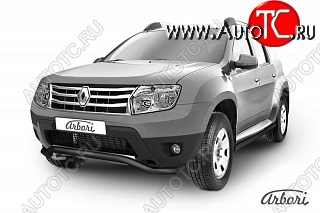 2 499 р. Защита переднего бампера Arbori Renault Duster HS дорестайлинг (2010-2015)  с доставкой в г. Вологда