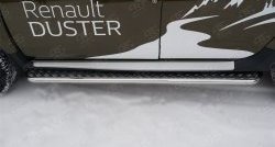 77 999 р. Широкая защита порогов (рестайлинг) Russtal Renault Duster HS дорестайлинг (2010-2015) (Защита порогов с со скосами на торцах (вариант 1))  с доставкой в г. Вологда. Увеличить фотографию 3