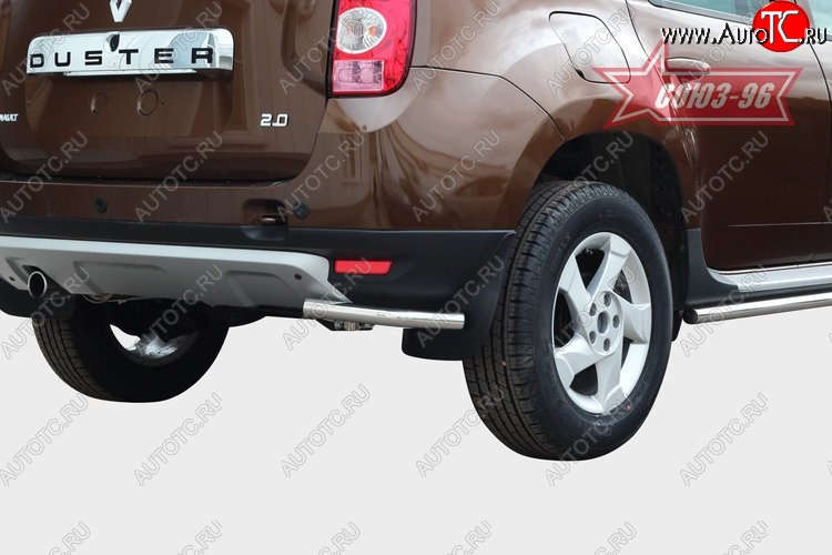 8 189 р. Угловая защита заднего бампера с диаметром 42 мм SOUZ-96 Renault Duster HS дорестайлинг (2010-2015)  с доставкой в г. Вологда